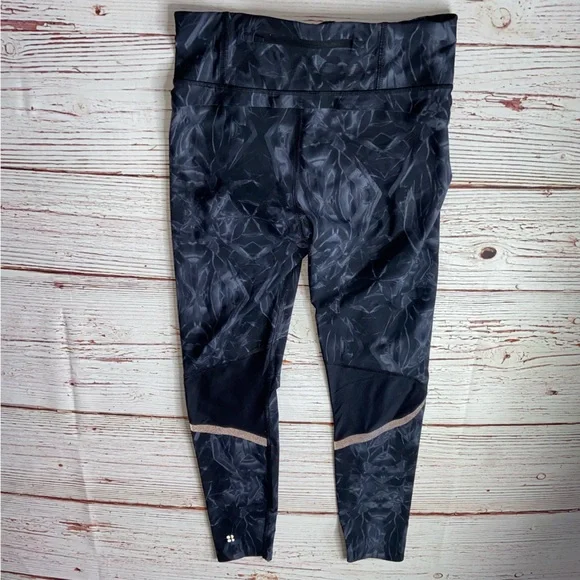 Sweaty Betty Zero Gravity HR 7/8 Running Leggings Black/Gray Marble Tie Dye Sz S - Picture 9 of 10